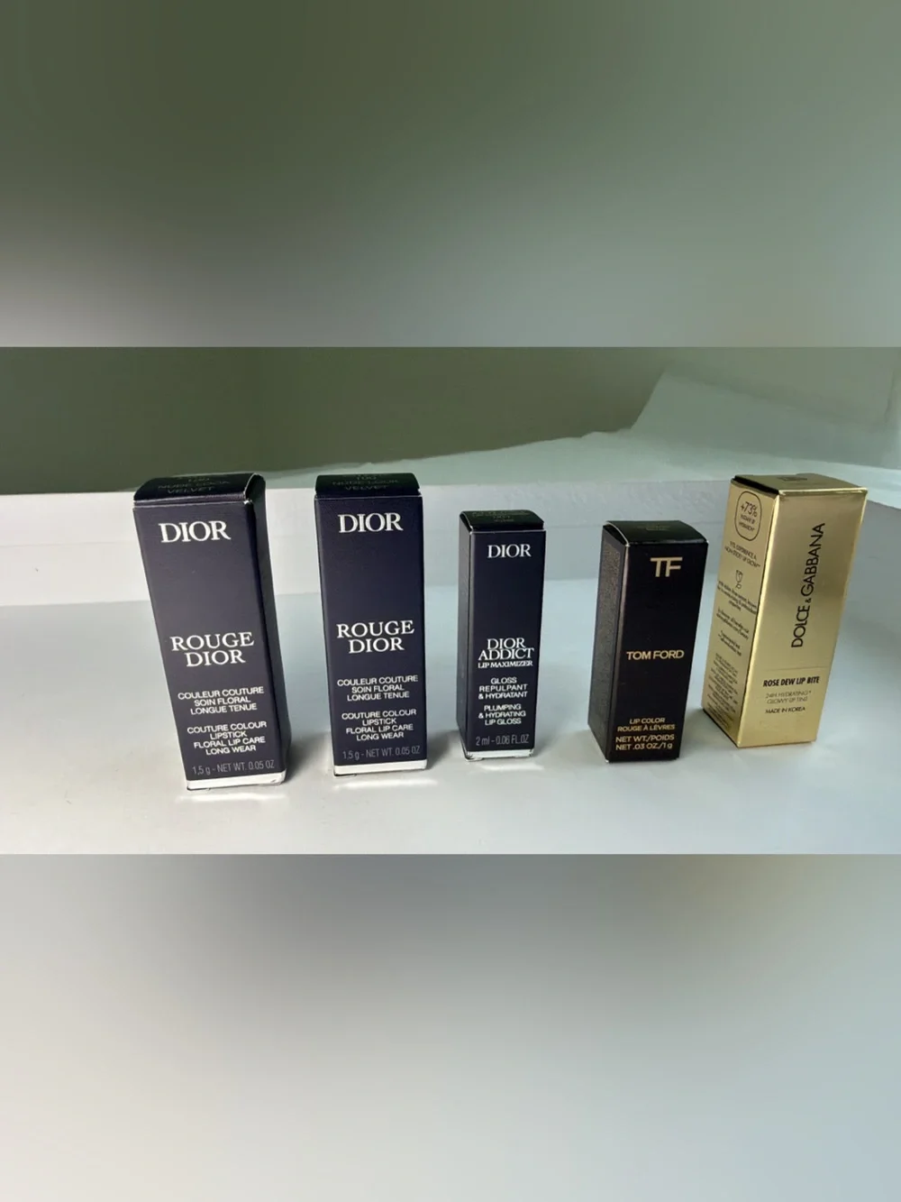 New,unused Mini set lipstick Collection. Dior,Tom ford, dolce & Gabbana